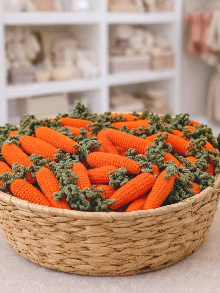 Crochet Pocket Carrots for wholesale by OLIVE & CRADLE