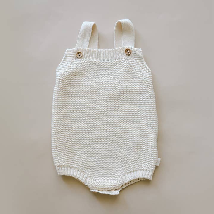 Knit Romper | Natural for wholesale by August River Co.