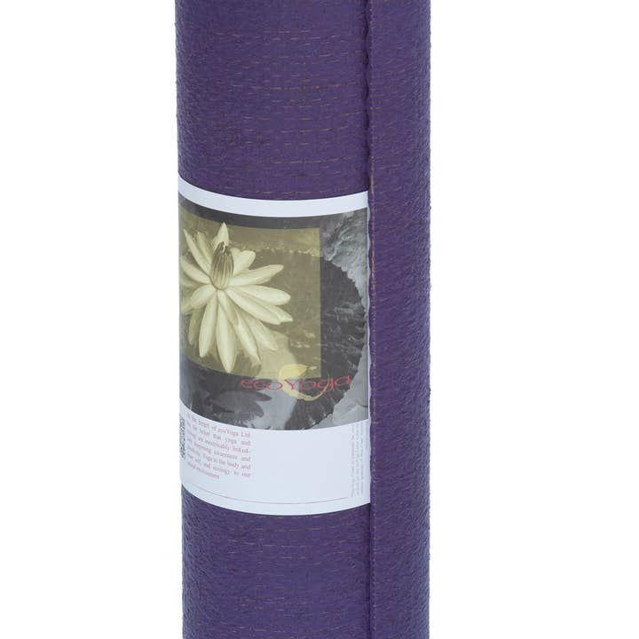 ecoYoga Ltd - Vente Tapis de yoga - Tapis de yoga écologique 4 mm 7 pieds XL Violet 100 % caoutchouc naturel et jute