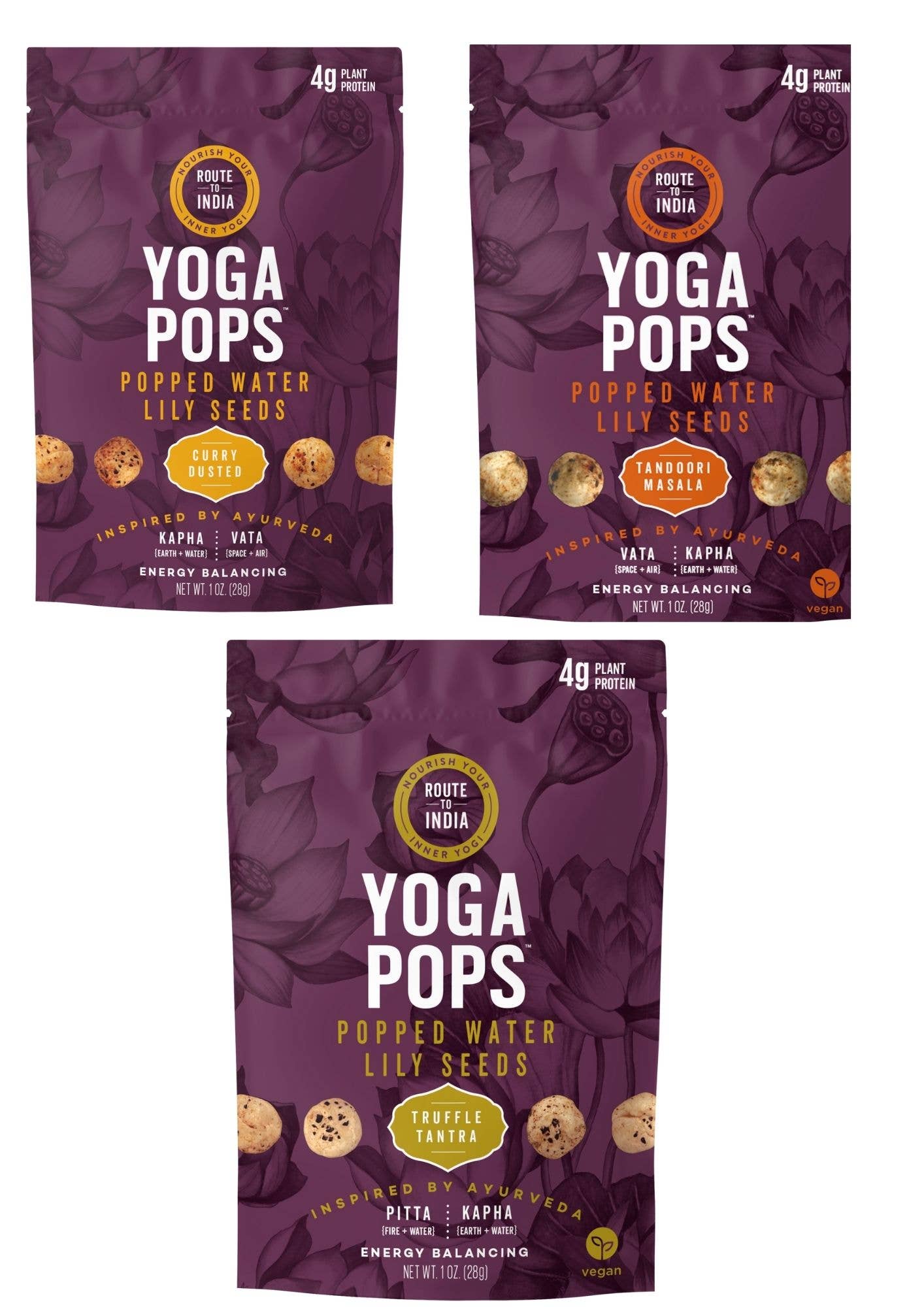 Yoga Pops - Wholesale Puffed Snack - Yoga Pops Assorted Pack - 27