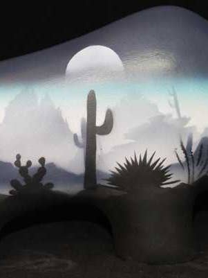 44157 Blue Sonora Desert 12 Big Buffalo for wholesale by Cedar Mesa Pottery