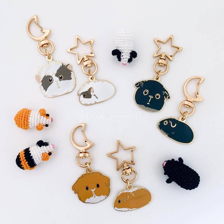 HolyGuacamolly - Wholesale Keychain - Women's - Original Design Guinea Pig Keychains Set