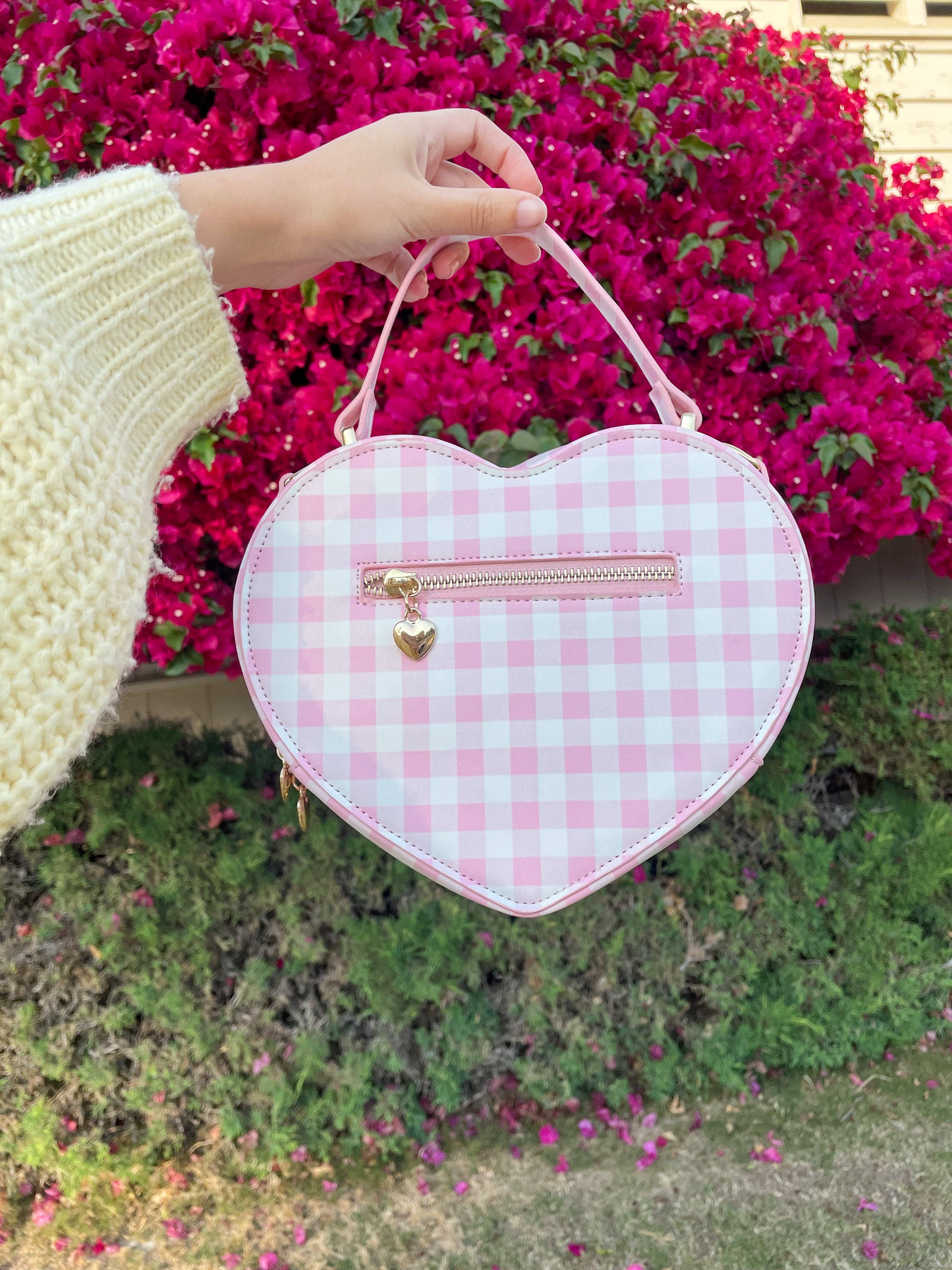 Basura Gang - Wholesale Top Handle Bag - Women's - Pink Picnic Heart Bag2