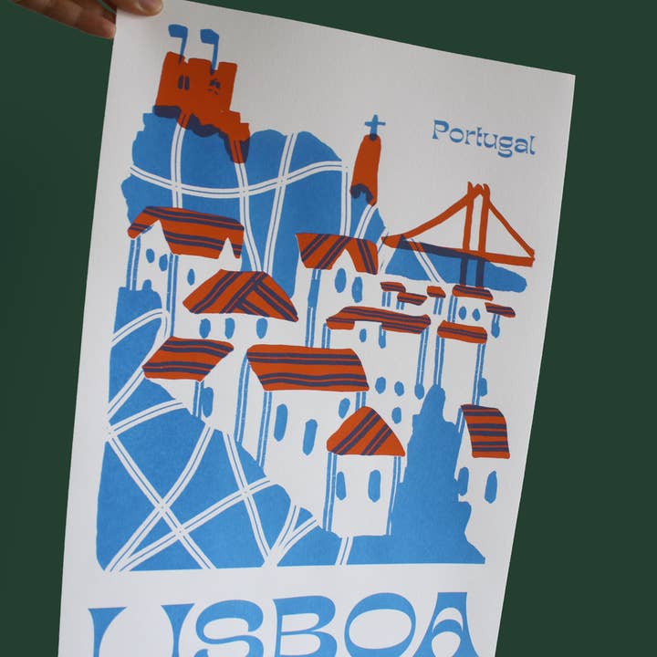 Emma Make - Wholesale Art Print - Lisbon Monuments Screen Print A32