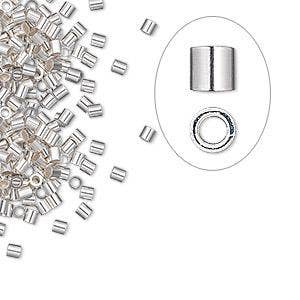 Bali Designs - Wholesale Craft Supplies - CRSF-100-2X2MM Silver Overlay Crimp Bead