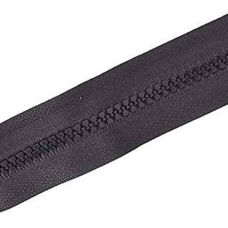 Plastic Zipper by The Yard Bulk 5 Yard Black Zipper Roll for Sewing, Replacement, Upholstery with 10 Sliders, Size 5 Coil; by Mandala Crafts for wholesale on Faire4