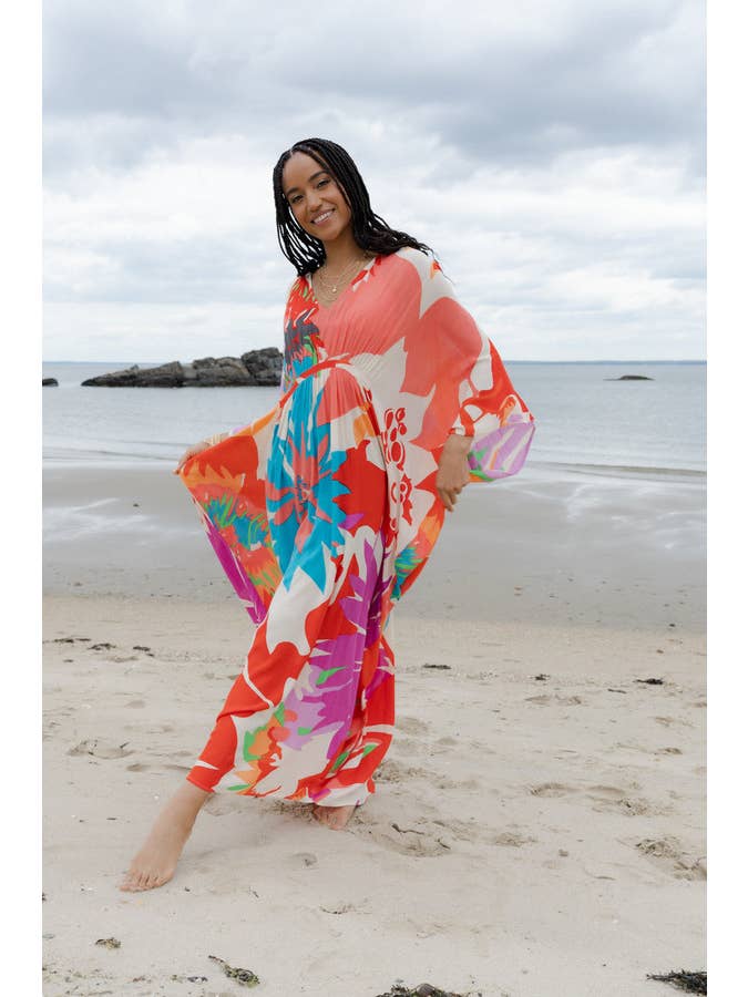 SAACHI - Wholesale Kaftan - Women's - Polychromatic Flowery Kaftan8