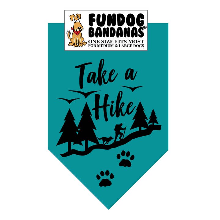 Assorted Colors 5 Pack - Take a Hike Dog Bandana for wholesale on Faire