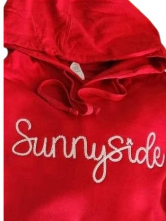 Sunnyside chain stitch embroidered hoodie- custom for wholesale by WRD