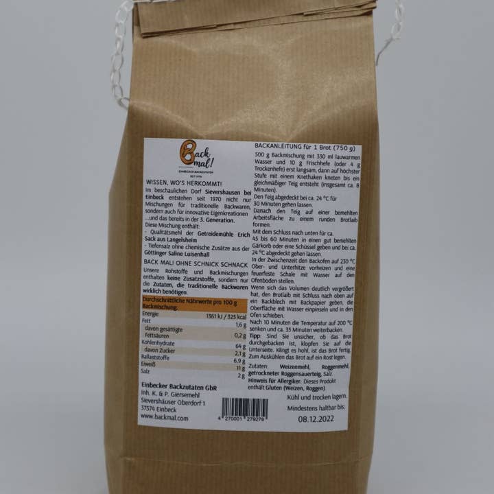 Back mal! - Wholesale Bread Mix - Farmhouse bread baking mix3