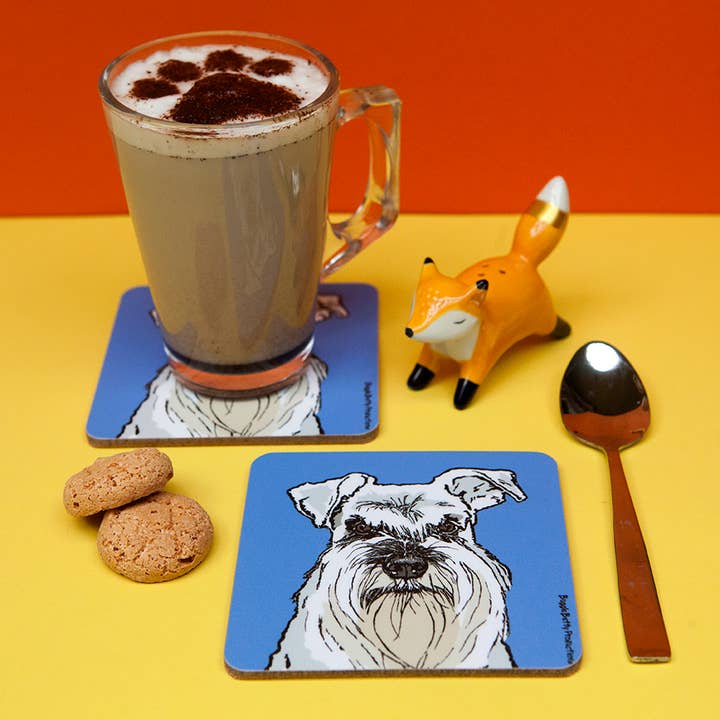 Dessous de verre Schnauzer Bright pour la vente par Buggle Betty Productions