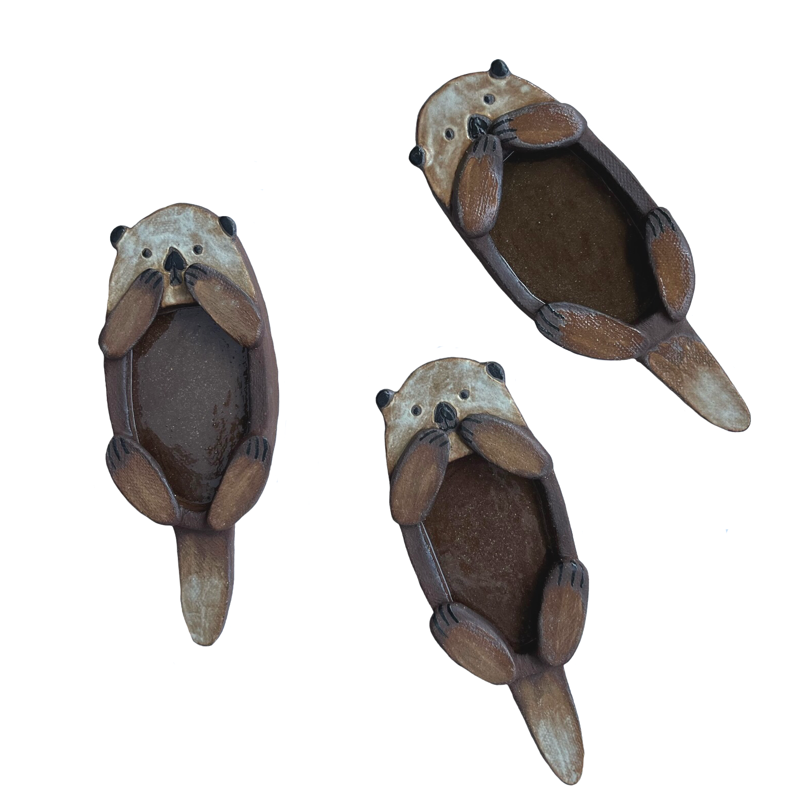 Crunch Supply - Vendita all'ingrosso Portagioie - Portagioie in ceramica a forma di lontra marina0