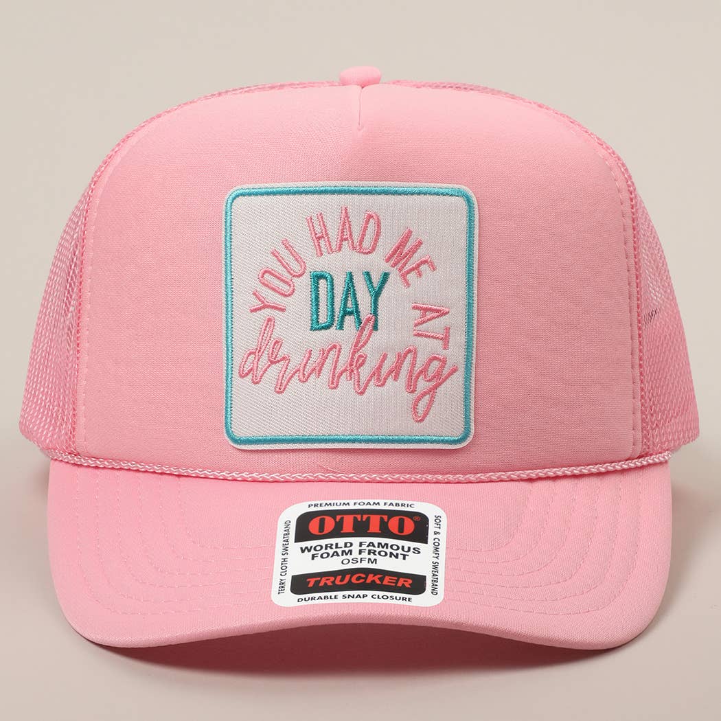 Fashion City - Vente Casquette de camionneur – unisexe - Casquette à filet avec écusson brodé "You Had Me At Day Drinking"33