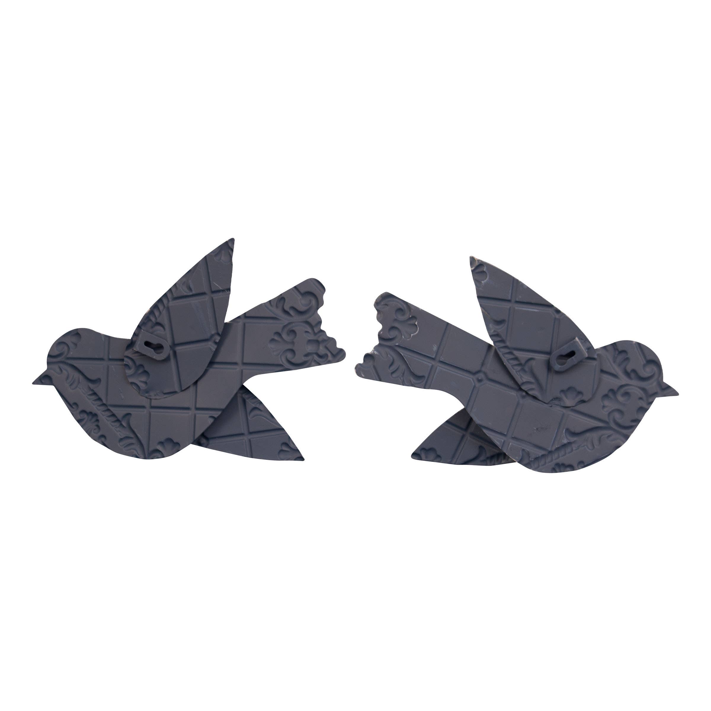 Foreside Home & Garden - Wholesale Wall Accent - SALE - Lizzie Set 2 White Blue Bird Cottage Wall Decor4