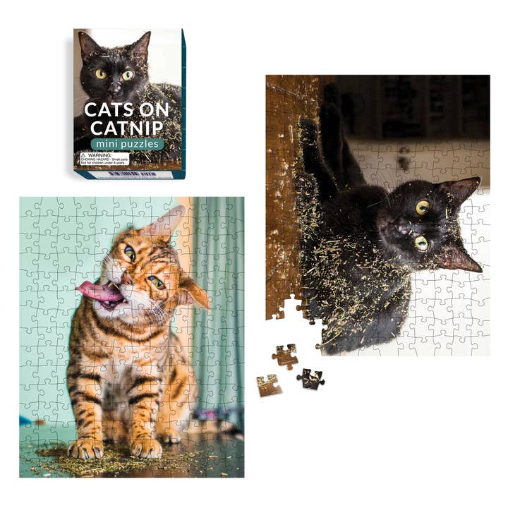 Hachette Book Group - Wholesale Gag Gift/Novelty Gift - Cats On Catnip Mini Puzzles