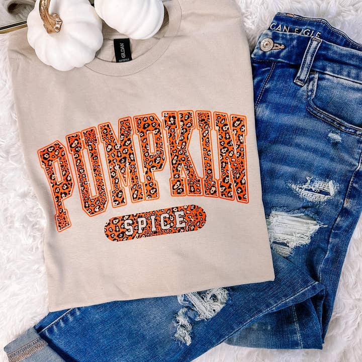 Pumpkin Spice Fall Graphic Tee for wholesale by ZZ Threadz