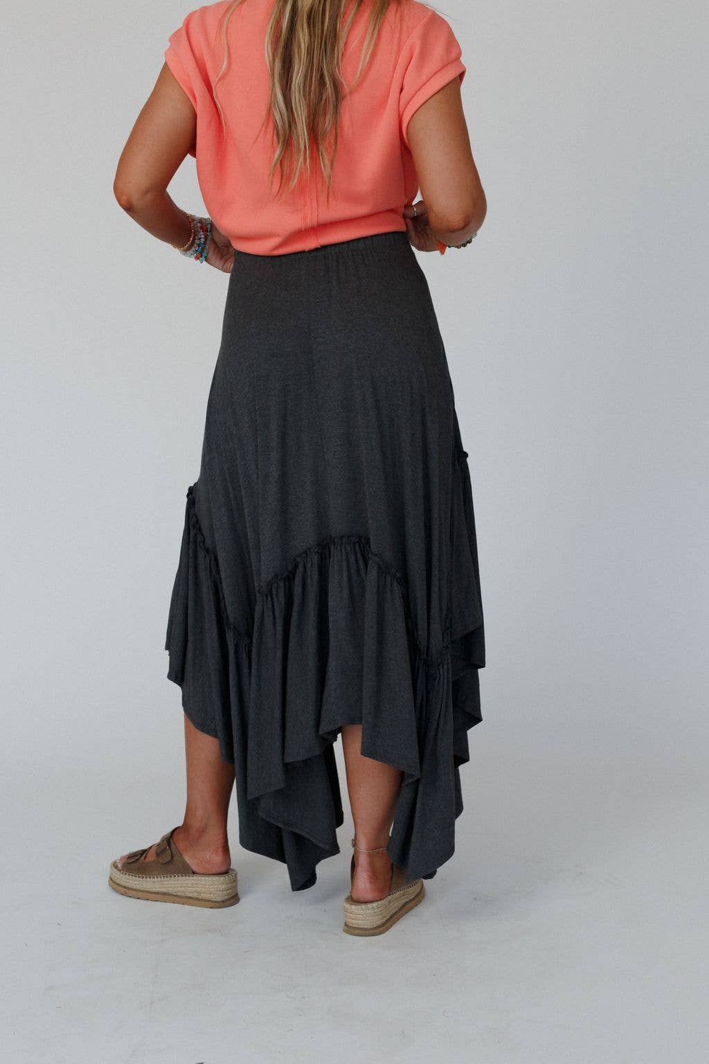 Three Bird Nest - Wholesale Skirt - Women's - Forever Beauty Maxi Skirt - Charcoal6