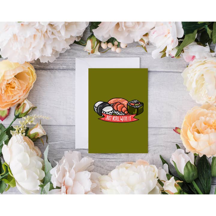 Just Roll With It || Wenskaart voor wholesale door Devine Design Co