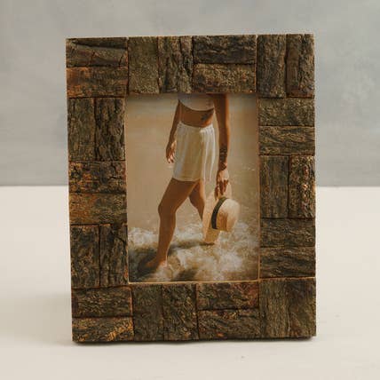 Træbark EcoFrame 5x7" for engroshandel hos India Handicrafts Inc