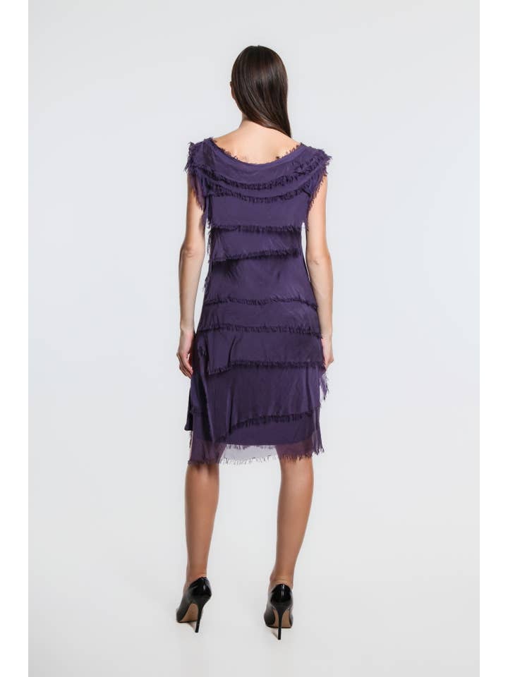 TINA Stephens Italy/Tees By Tina - Wholesale Dress – Women's - Mariana Silk Ruffle Dress (DT202)46