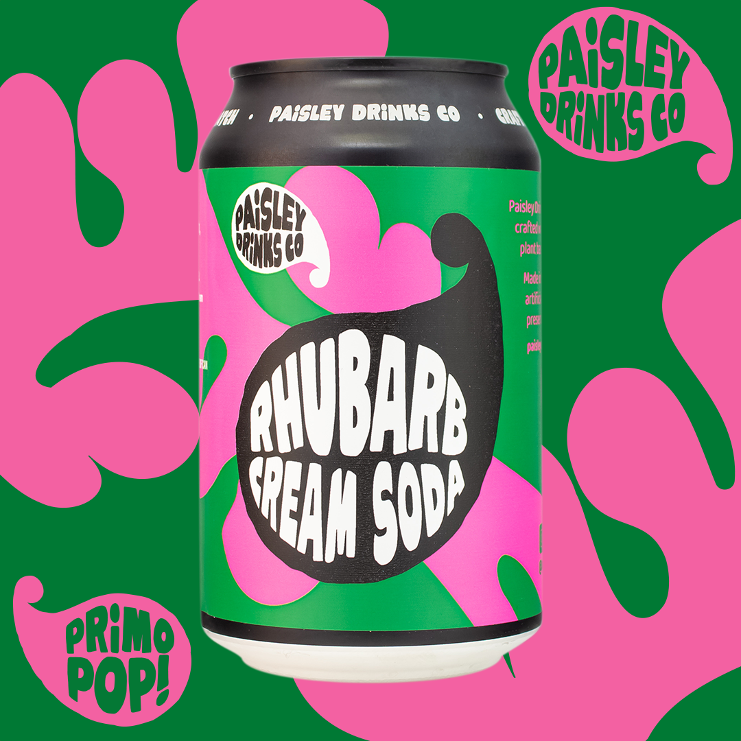 Paisley Drinks Co & Williams Brothers Brewery – wholesale Soda/carbonated drink – Rhubarb Cream Craft Soda - Natural - Vegan1