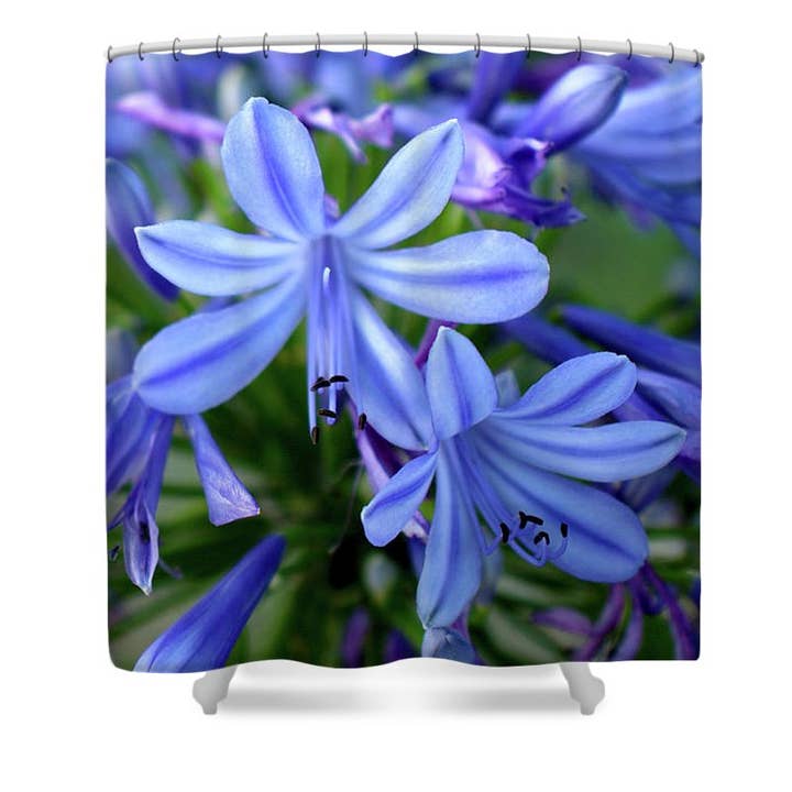 CORTINA DE DUCHA «LAS FLORES AZULES» para venta al por mayor de sorayadapuzzostore