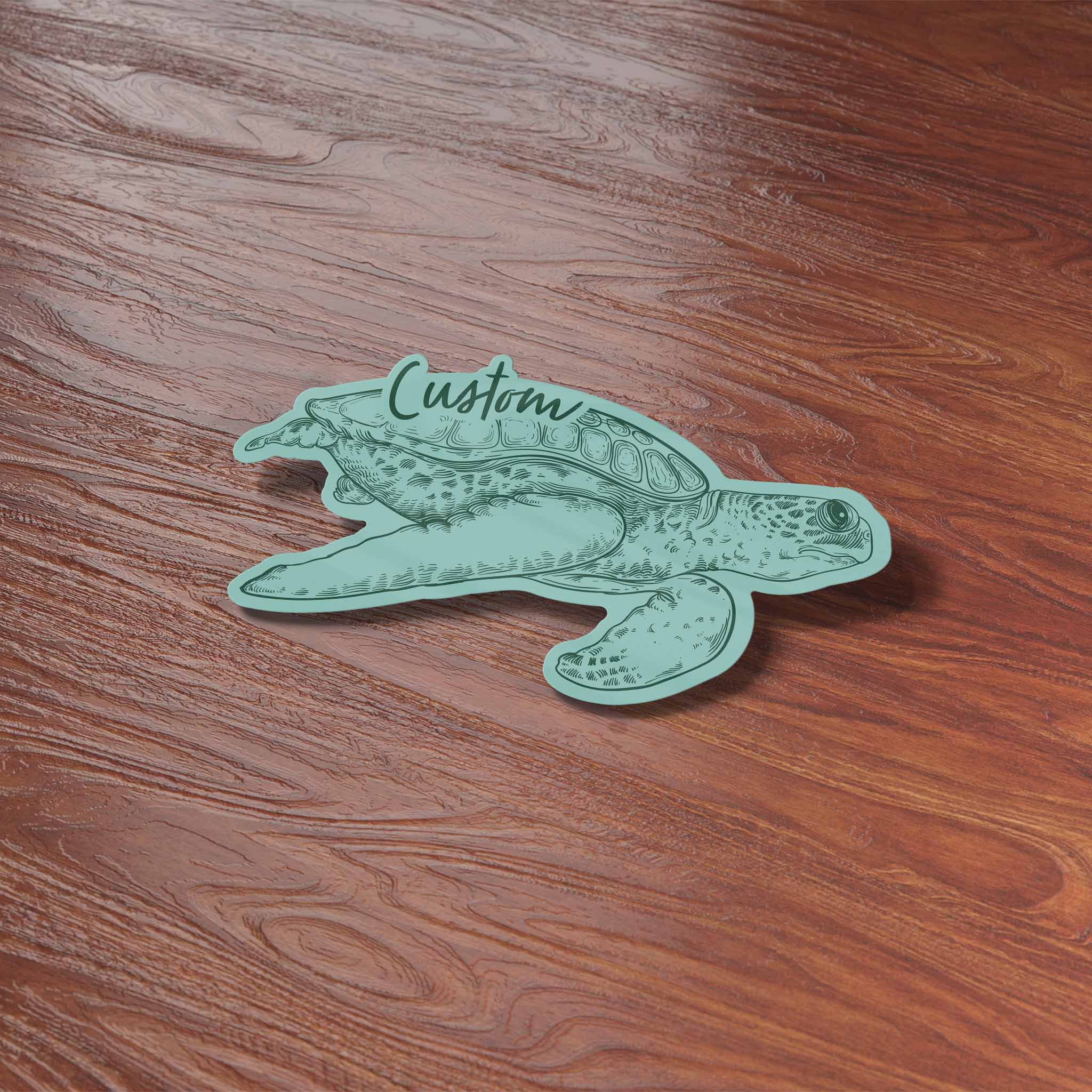 Sentinel Supply - Vendita all'ingrosso Adesivo - Adesivi Personalizzati a Forma di Tartaruga Marina con Testo Personalizzato6