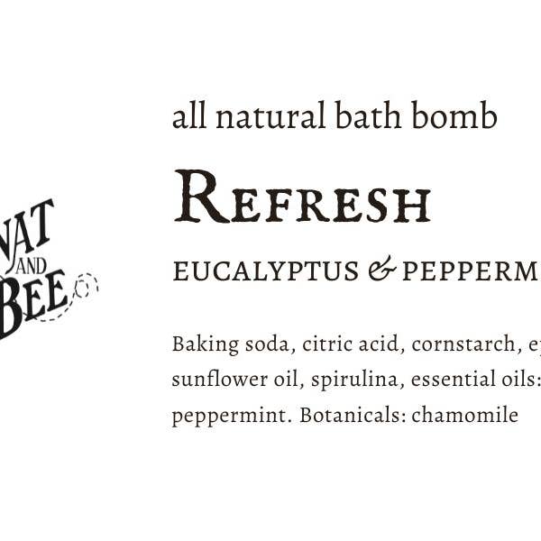 Gnat and Bee - Wholesale Bath Bomb/Fizz - Refresh | Natural Bath Bomb