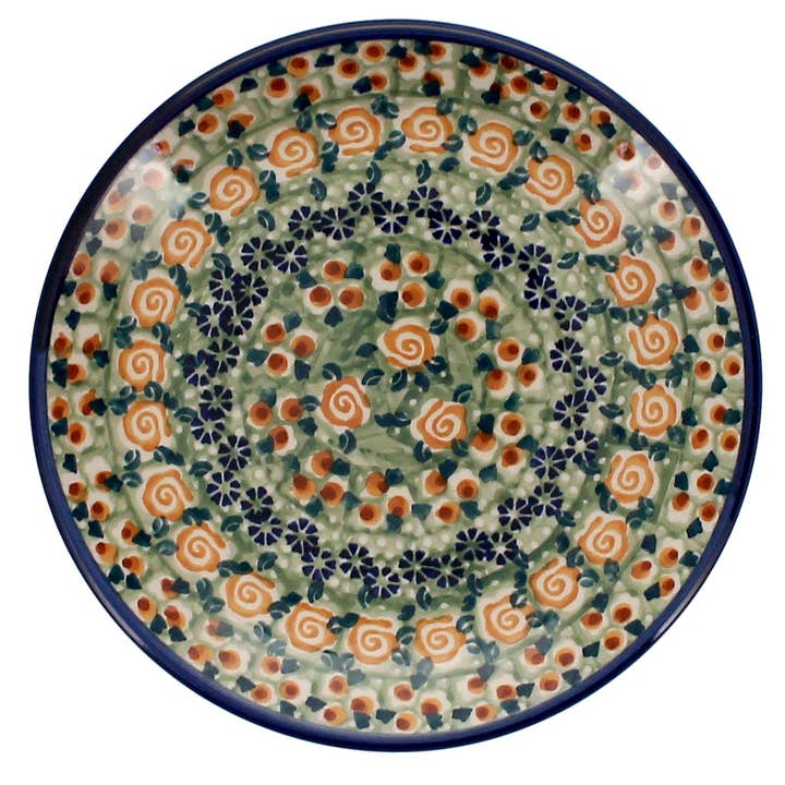 Plate, Round, Dessert, 7.25" in "Perennial Garden" by Manufaktura | T131S-LM for wholesale by Polish Pottery Outlet