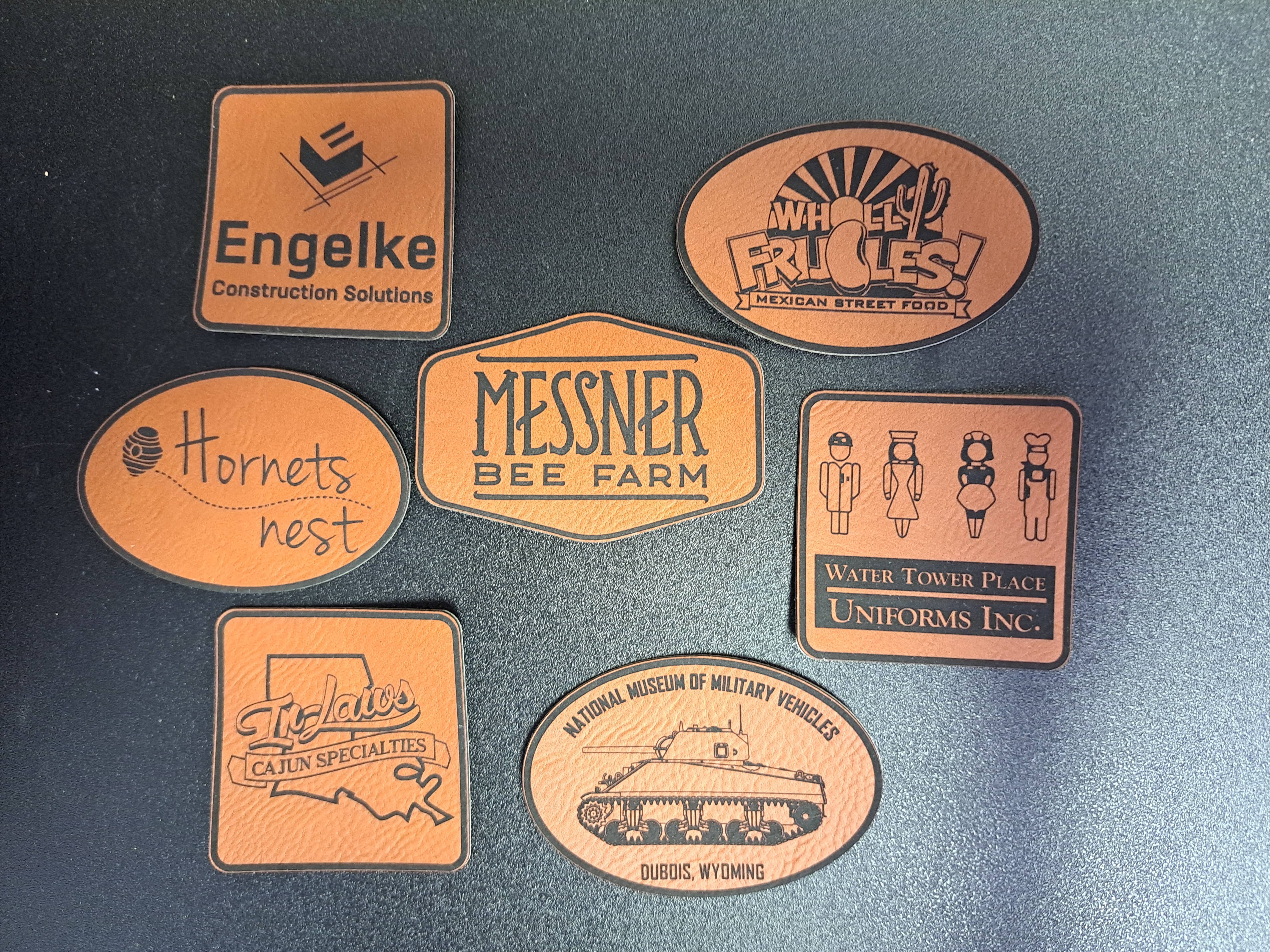 3C Etching - Vente Écusson - Patch en similicuir avec logo d'entreprise personnalisé - Adhésif6