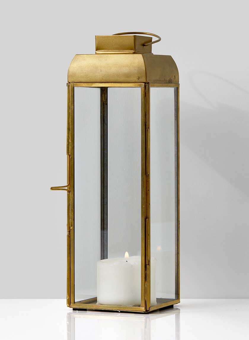 Jamali Garden - Wholesale Lantern - Alazhar Square Gold Lantern, 9 ½in H1
