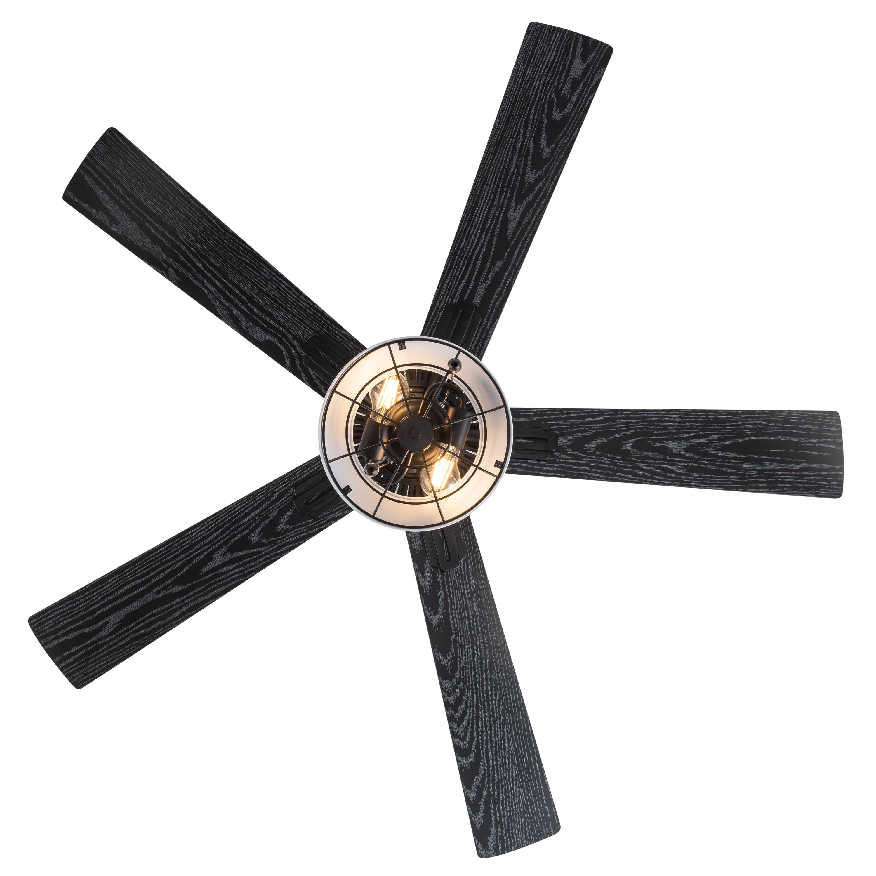 Black White 52"W Owen Ceiling Fan with Light Kit for wholesale on Faire7