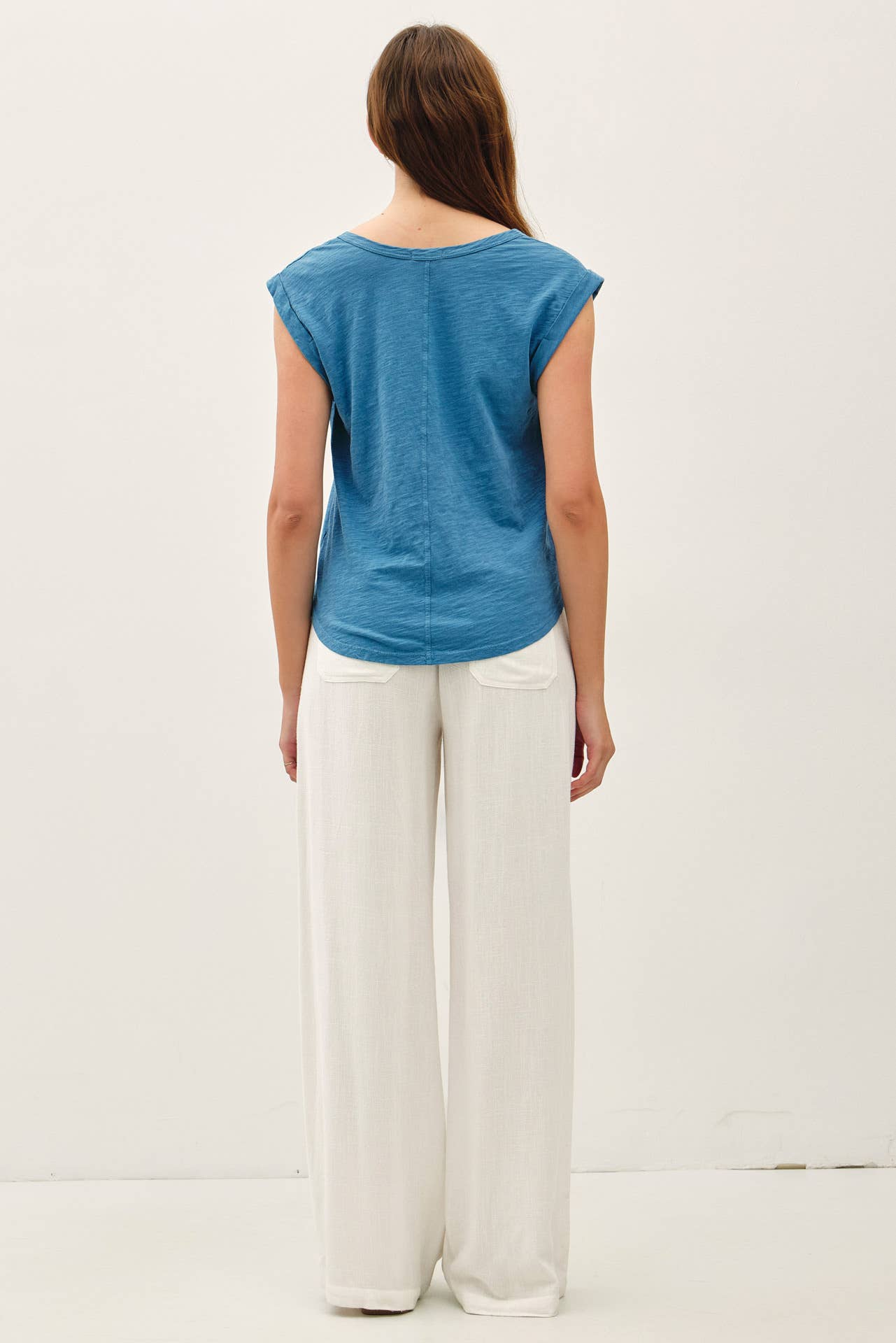 Be Cool - Wholesale T-Shirt - Women's - NEW COLOR-BASIC CAP SLEEVE GARMENT DYED TOP11