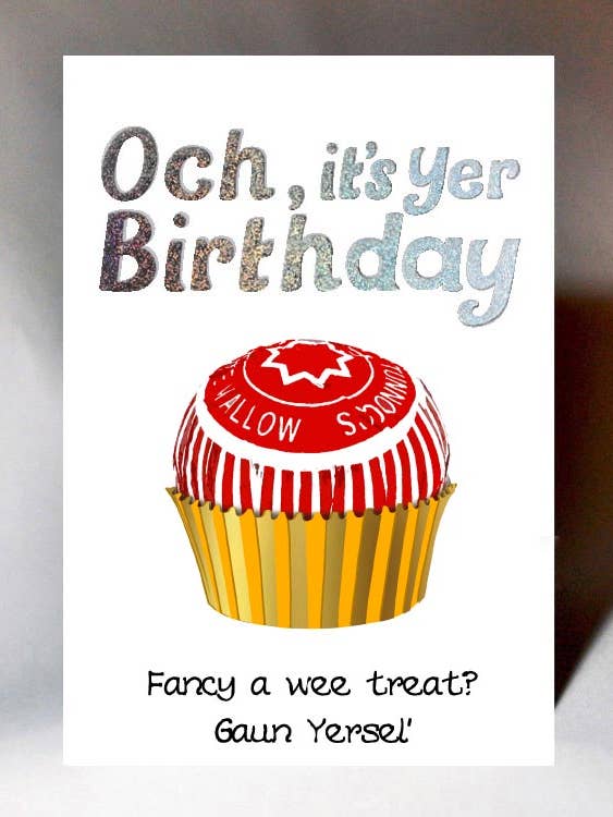 BIRTHDAY GAUN YERSEL TEACAKE CARD WWBD249 for wholesale by Wee Wishes