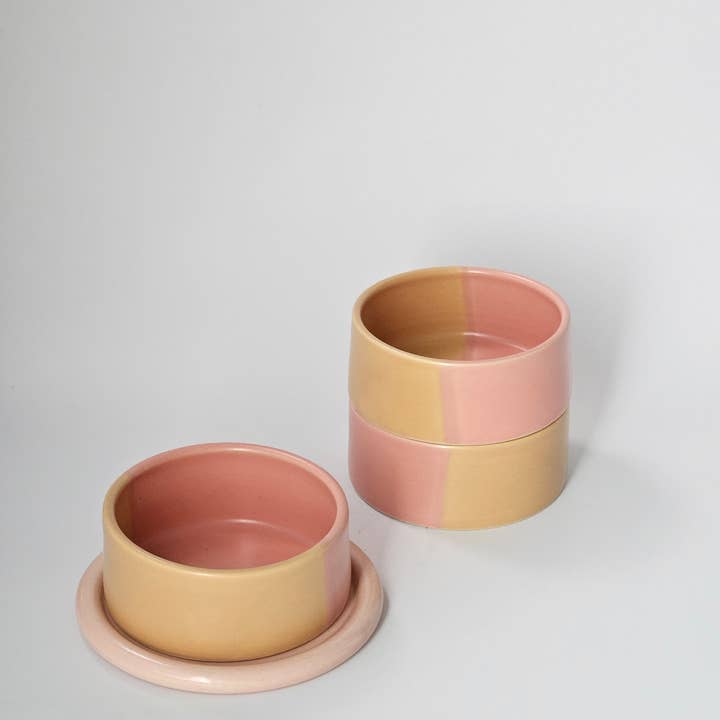 Bad Dogs Studio - Wholesale Pet Bowl - Cat/Dog - Half & Half Pet Dish • Small Dog Cat Bowl • Handmade Ceramic3