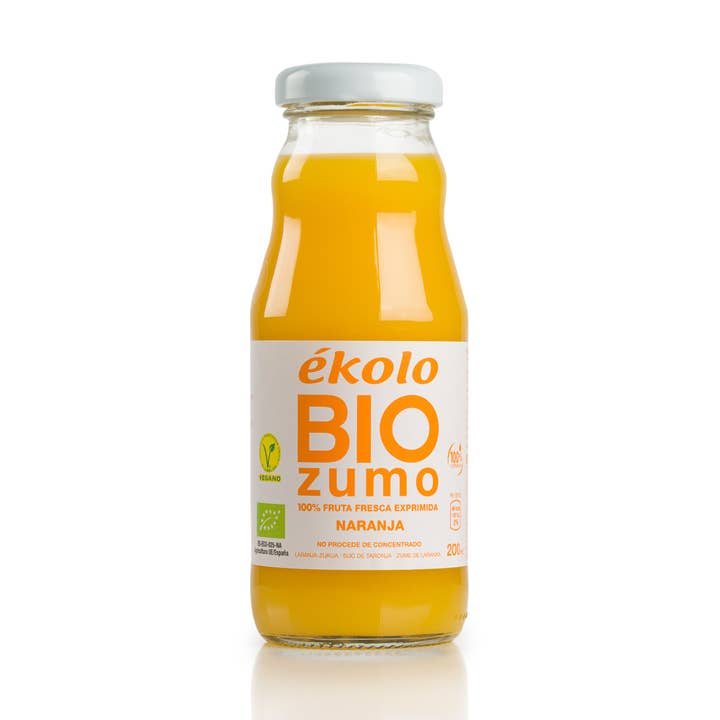 Organic Orange Juice, 100% squeezed, 12 units x 200 ml. for wholesale by ekolo