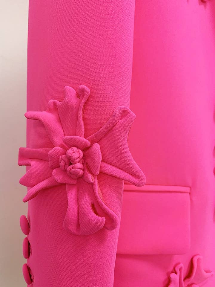 Productseeker - Wholesale Blazer - Women's - BL0127 Handmade 3D Floral Embellished Double-Breasted Blazer8