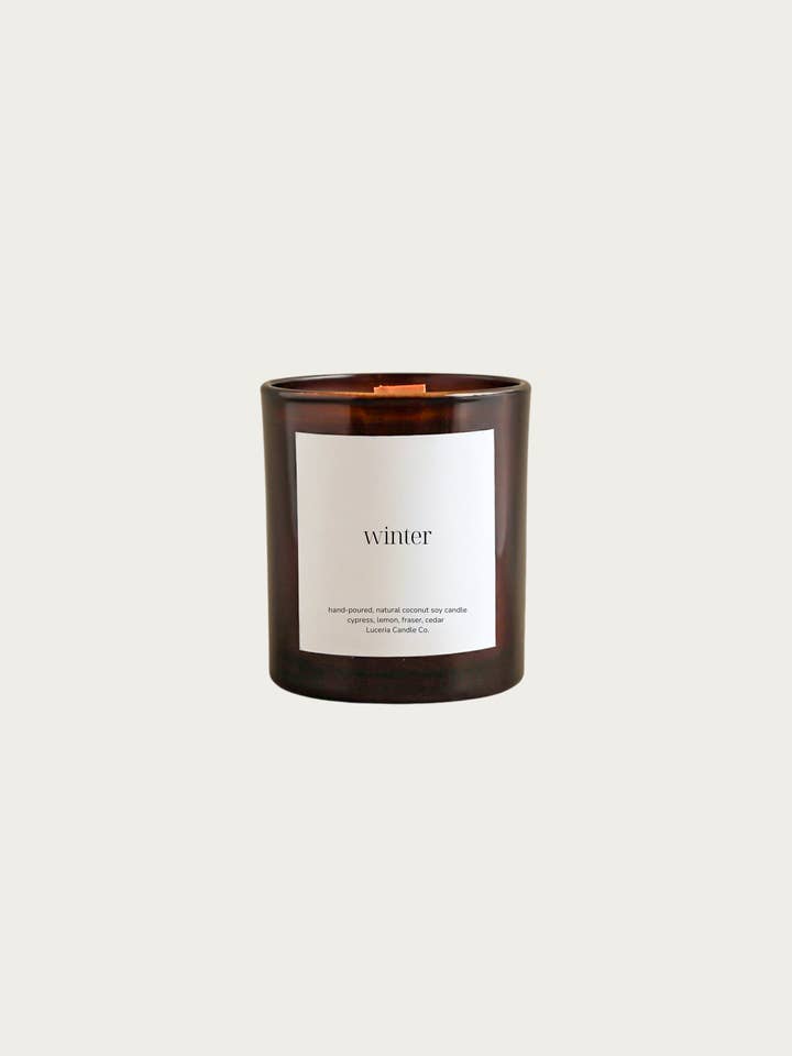 Winter Candle | Fraser Fir Scented for wholesale by Luceria Candle Co.