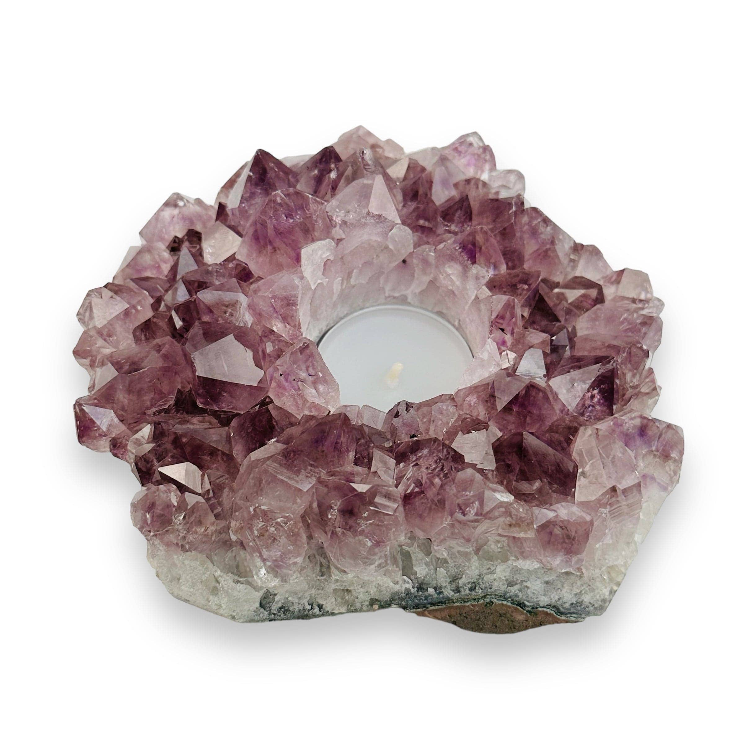 Rock Paradise - Wholesale Candle Holder - Amethyst Crystal Candle Holders - A Grade - (RK2-01)4