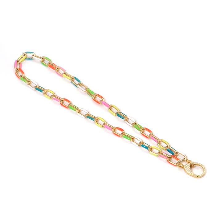 BestBeads&Beyond - Wholesale Pendant/Charm Necklace - Long Oval Link Chain Necklace with Heart Pendant,sku#EF294