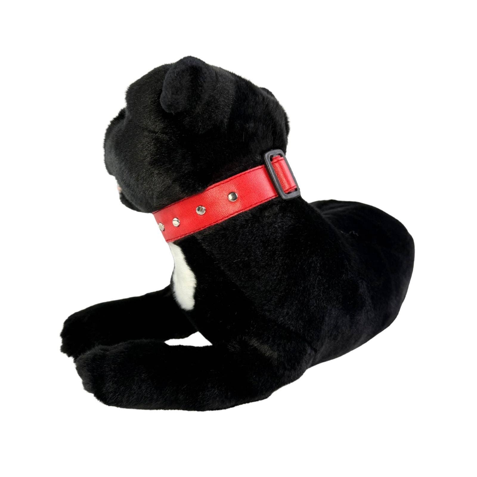 Bocchetta Plush Toys - Vente Peluche – chien - Pepper - Staffy - 35 cm couché, noir7