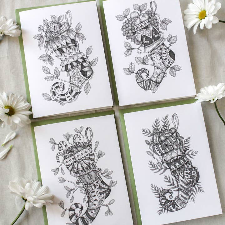 Meias Cedar Lane | Conjunto de Cartão Sortido por atacado de Mackenzie Myrick Studio