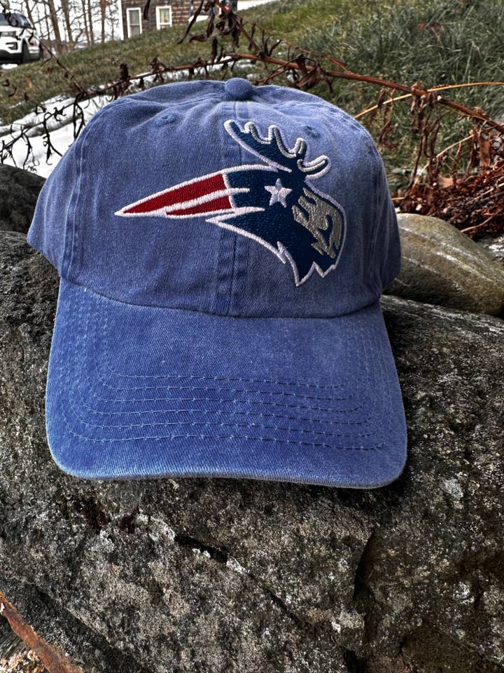 Patriotic Moose Denim Hat for wholesale by Woods & Sea