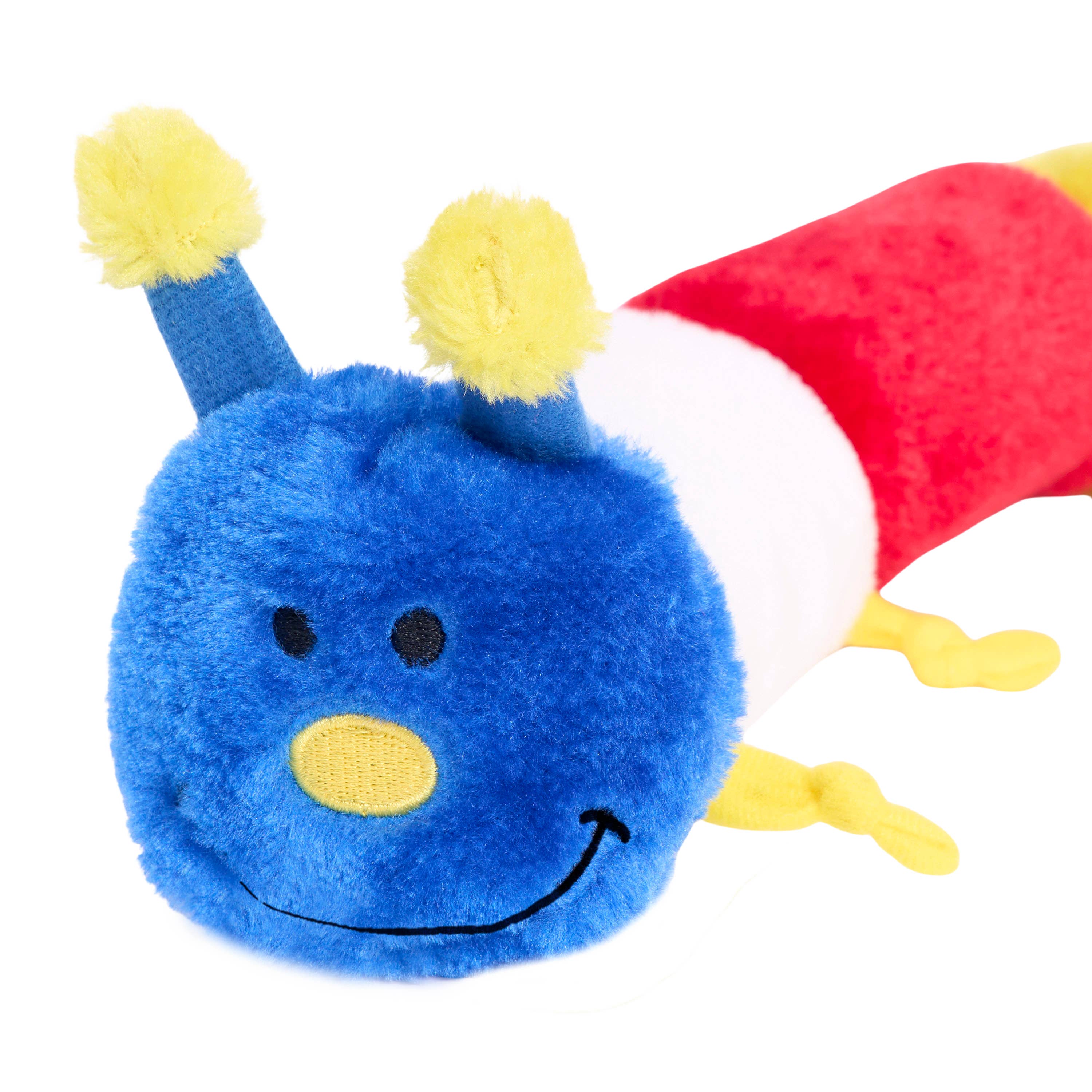 ZippyPaws - Wholesale Pet Toy - Dog - Zippy Caterpillar - Primary Colors3