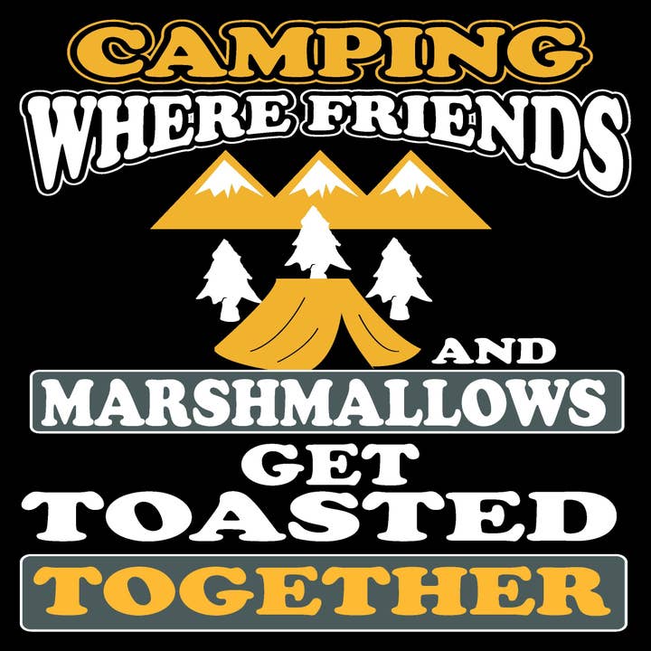 Camping Where Friends Decorative Sign for wholesale by Potter's Printing