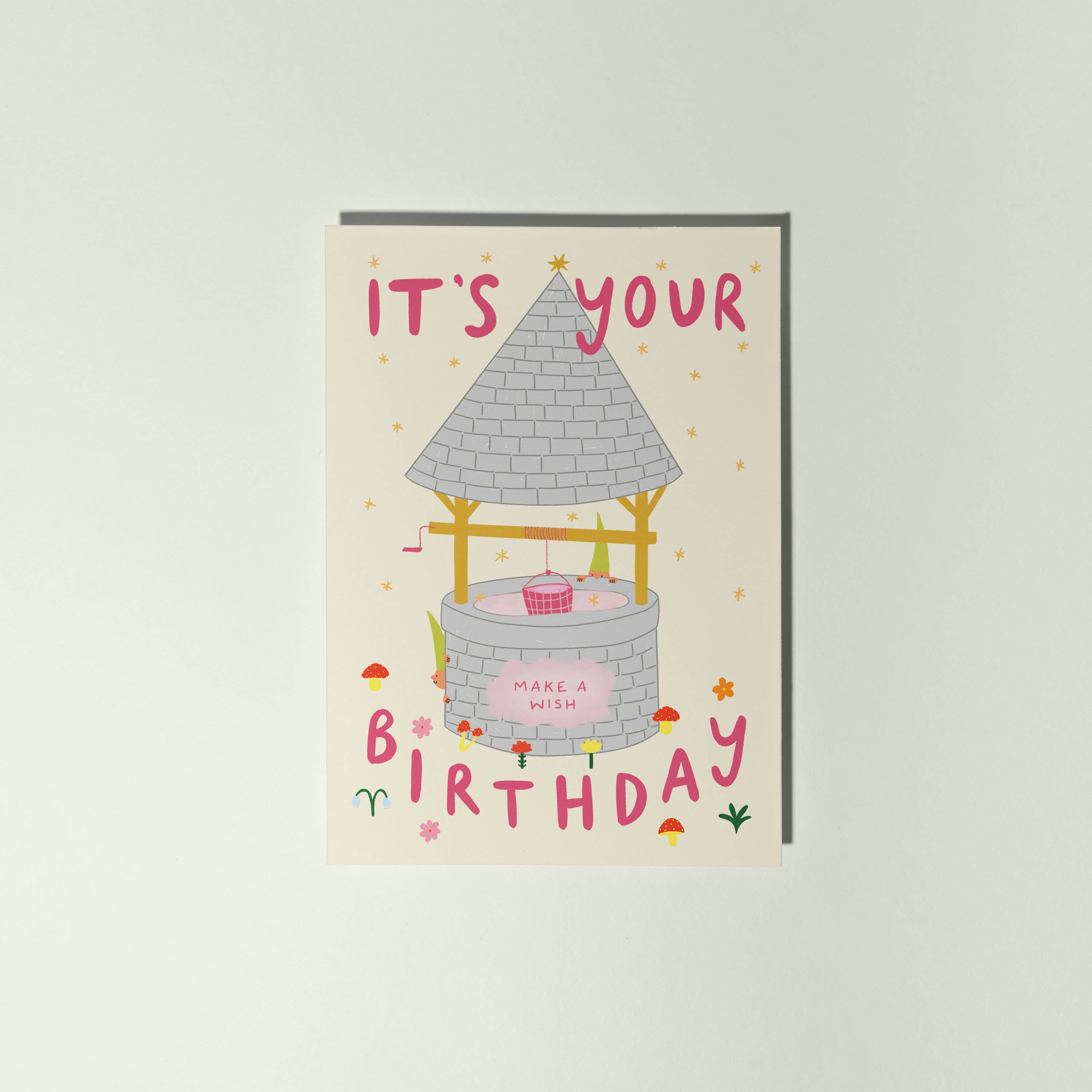 Little Black Cat Illustrated Goods - Wholesale Birthday Card - Wishing Well Birthday Card | Folky Birthday | Fantasy2