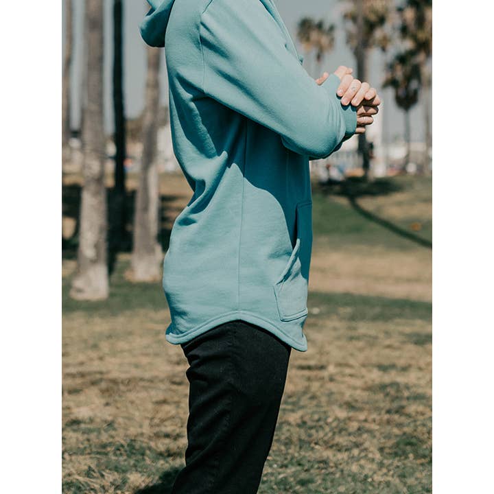 SWEAT À CAPUCHE DROP CUT ESSENTIEL 021 - BLEU pour la vente par 021 Originals