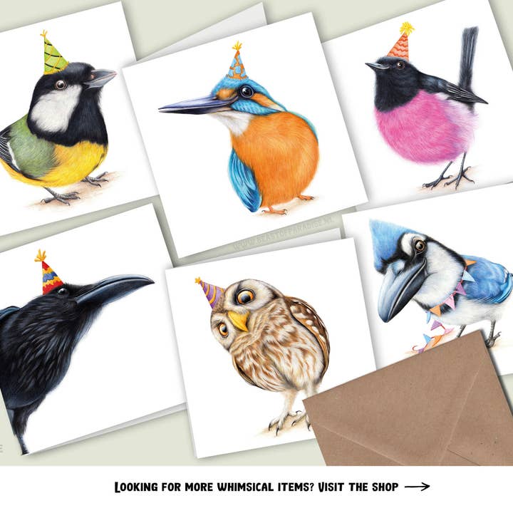 Beast of Paradise - Wholesale Birthday Card - Birthday Card, Greeting Card, Bird Card, Animals, Little Owl4
