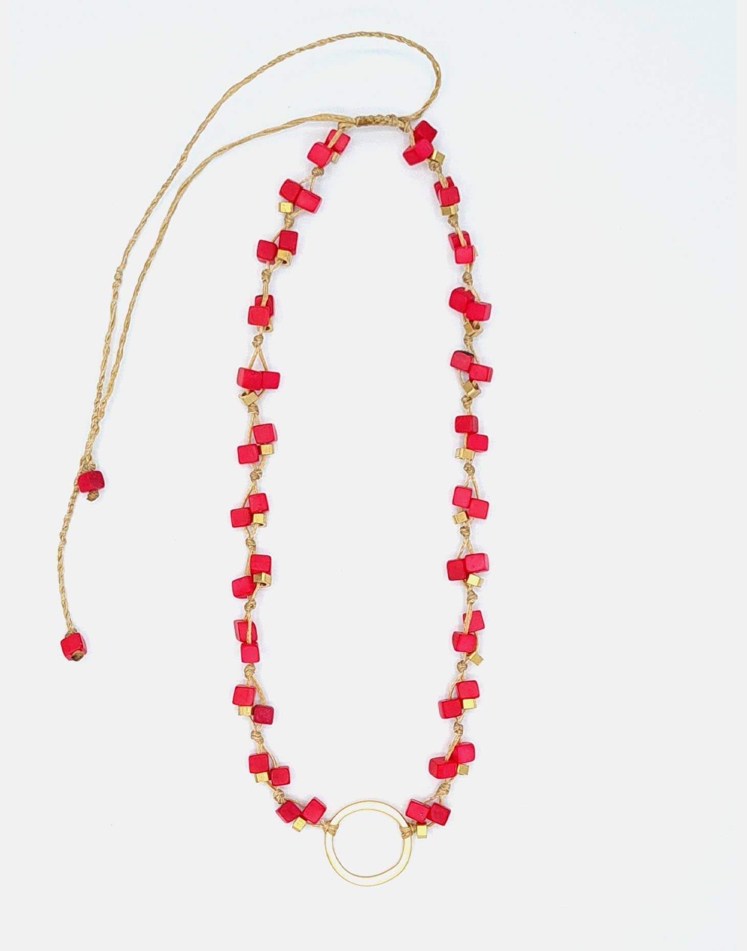 Pretty Pink Eco-Jewellery - Venta al por mayor Collares de cuentas/perlas - Collar Dainty Tagua2