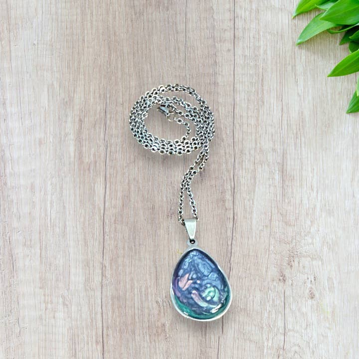 Collar colgante pintado a mano para venta al por mayor de Three Dandelion Wishes